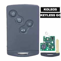 Keyless-Go Smart Key 433MHz PCF7952 4 Button Car Key Fob for Renault Koleos 2009 - 2016