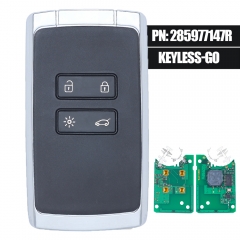 Keyless-Go Smart Remote Key Fob 433MHz PCF7953 for Renault Espace 5, Megane 4, Talisman 2016 - 2019 P/N: 285977147R