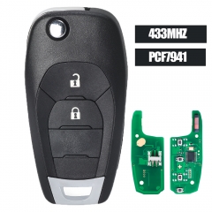 433MHZ PCF7941 ID46 Chip Flip 2 Button Ignition Remote Key for Holden Colorado RG 2017+ Astra BK 09/2016 +