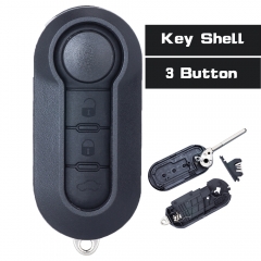 Flip Remote Key Shell Case Fob 3 Button for Fiat 500 Panda Grande Punto Bravo Doblo