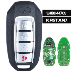 S180144709 Smart Remote Key 4 Button 433.92MHz 4A Fob for Infiniti QX60 2019 2020 FCCID: KR5TXN7