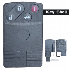 Smart Card Shell 4 Button With Smart Key Blade for Mazda