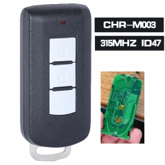 Smart Remote Key 2 Button Fob FSK 315MHz ID47 Chip for Mitsubishi Mirage 2016 2017 2018 2019 2020