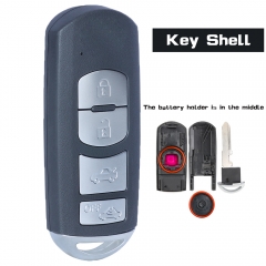 Remote Key Fob Shell Case Replacement for Mazda 3 6 2014-2018 4 Button SKE13D-01