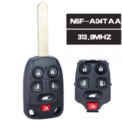 FCCID: N5F-A04TAA Keyless Smart Remote Key 6 Button 313.8MHz for Honda Odyssey 2011 2012 2013 2014