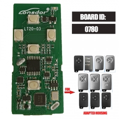 Lonsdor Universal Board ID: 0780 ASK 312/314.3MHz / 433MHz for Toyota Subaru Smart Key PCB Work for K518 Key Tool