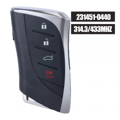 Board# 231451-0440 Keyless Smart Remote Key 312/314.3MHz 433MHz Fob for Lexus ES200, ES300H, LS500 , LS500H 2017 2018 2019 2020  FCCID: HYQ14FBF