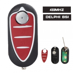 433MHz PCF7946 3 Button Remote Flip Key for Alfa Romeo Giulietta For 2010- Marelli BSI (Marelli BSI ) for Alfa Romeo Mito (Delphi BSI) 2008- 2016 433M