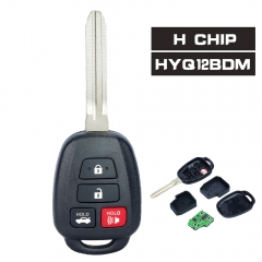 FCC ID:HYQ12BDM Remote Key 3+1 Button With H Chip for 2015 Toyota Camry