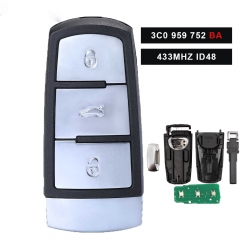 3C0 959 752 BA , 3C0959752BA Smart Remote Key 3 Button 434MHz ID48 Chip for Volkswagen Magotan