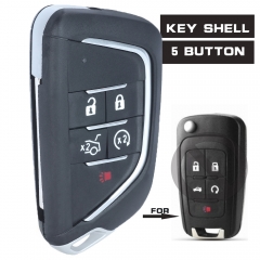 5 Buttons Modified Flip Car Key Shell Case For Chevrolet Lova/Aveo/Cruze For Opel Astra Insignia/Mokka For Buick