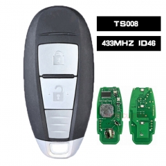 Model :TS008 , 37172-57L10 2 Buttons Smart Key Card 433MHz PCF7952A ID46 for Suzuki Swift Kizashi 2010-2016