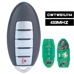 CWTWB1U744 Smart Remote Control Key FOB 433MHZ for Nissan Amada Patrol,for Infiniti QX80 2014 2015 2016 2017