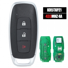 FCCID: KR5TXPZ1/ PN: 285E3-5MR1B 3 Button Smart Remote Key 433MHz 4A Fob for Nissan Kicks Ariya Rogue Pathfinder 2022-2023