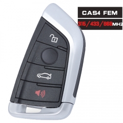 Modified Smart Remote key Fob 4 Button 315MHz YGOHUF5662, 433MHz YGOHUF5767, 868MHz YGOHUF5661 PCF7953 for BMW F Series CAS4+/ FEM