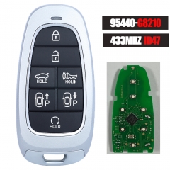 95440-G8210 Keyless Go Smart Remtoe Key 433MHz ID47 Chip 7 Button Fob for Hyundai Grandeur