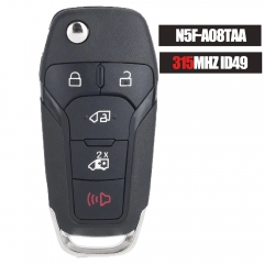 N5F-A08TAA 164-R8236 Flip Remote Key Fob 315MHz ID49  for Ford Transit Connect 2019 2020 2021 2022 2023