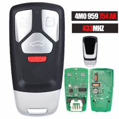 Smart Remote Key Fob 433MHz for Audi A4 A5 Q7 SQ5 TT 2017-2019 - 4M0 959 754 AK