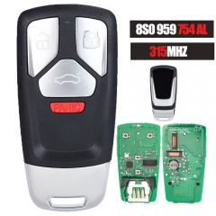 8S0 959 754AL NBGFS14P71 4B Remote Key Fob 315MHz for Audi A4 A5 Q7 TT 2017+