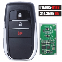 Board ID: 61A965-0182 Smart Remote Key for Toyota HILUX INNOVA FORTUNER SW4 Keyless Entry Fob 312/314.3MHz/433MHz 8A Chip FCC ID: BM1ET