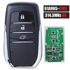 Board ID: 61A965-0182 Smart Remote Key 3B for Toyota HILUX INNOVA FORTUNER SW4 Keyless Entry Fob 312/314.3MHz/433MHz 8A Chip FCC ID: BM1ET