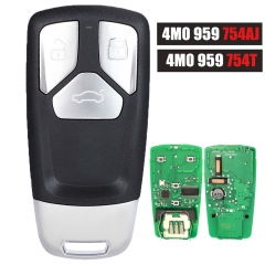 4M0 959 754 AJ， 4M0 959 754 T Smart Remote Key Fob 433MHz for Audi TT A4 A5 Q5 Q7 S5 SQ5