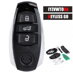 Aftermarket Keyless Go 3 Button Proximity Smart Remote Key 434MHZ PCF7953 Chip Fob for VW Touareg 2010-2014