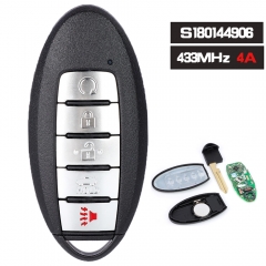 Continental: S180144906 , FCC ID: KR5TXN7 Smart Remtoe Key 5 Button FSK 433MHz 4A Chip for Nissan Maxima 2019-2020