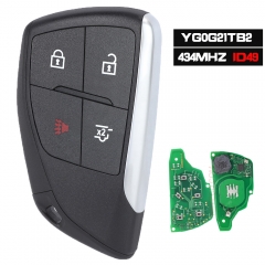 FCCID: YG0G21TB2 , PN : 13541561 Smart Key 3 Button ASK 434MHz ID49 Chip HU100 for Chevrolet Suburban Tahoe 2021 2022