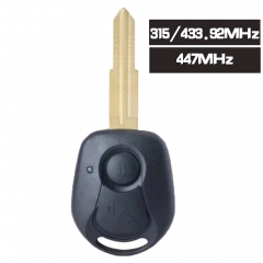Remote Control Car Key With 2 Buttons 315MHz 433.92MHz 447MHz 4D60 Chip Fob for Ssangyong Actyon Kyron Rexton
