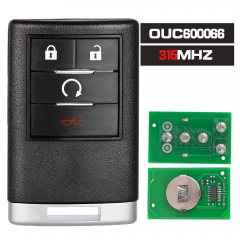 OUC600066 315MHz Remote Control Fob Keyless Entry for Cadillac CTS STS DTS 2008-2011