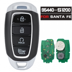P/N: 95440-S1200 OEM / Aftermarket Smart Keyless Remote Key Fob 433MHz 4 Button for Hyundai Santa Fe 2018 2019 2020 FCCID: TQ8-FOB-4F19
