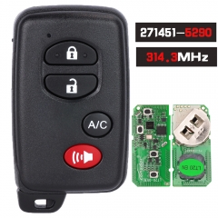 Board ID: 271451-5290 Smart Remote Key 4 Button FSK 314.3MHz/315MHz/433MHz for Toyota Prius Venza Scion FRS 2009-2014