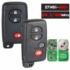 Board ID: 271451-6601 Smart Remote Key 312MHz/314MHz/433MHz for Toyota Land Cruiser 2013 2014 2015 FCCID: HYQ14AEM