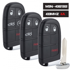 P/N: 68155687 AB , M3N-40821302 Smart Remtoe Key 2+1B/ 3+1B/4+1B 433MHz 4A Chip for Chrysler 200 300 , Dodge Charger Challenger 2019 2020 2021