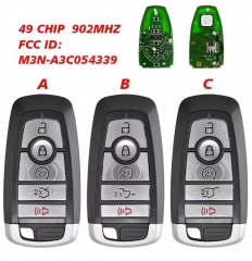 OEM Board M3N-A3C054339, 164-R8324 902MHz ID49 Fob Smart Remote Key 5 Button for Ford Mustang  Explorer 2022 2023