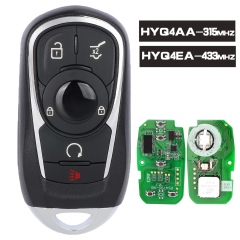 FCCID: HYQ4AA / HYQ4EA 6 Button Smart Proximity Key 315MHz/433MHz ID46 for Buck Envision 2017-2018 PN: 13584500 /13521090 /13506668