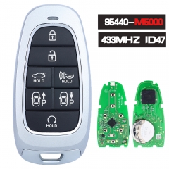 95440-M5000 FCCID: TQ8-F08-4F20 Smart Remtoe Key 433MHz 7 Button for Hyundai Nexo 2019 2020 2021