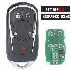 FCCID: HYQ4ES / HYQ4AS, P/N: 13530513 Smart Remote Key 315MHz / 433MHz ID46 4 Button Fob for Buick Encore GX 2021 2022 2023