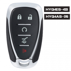 HYQ4ES/HYQ4AS Smart Remote Key 5 Button Keyless Fob 315MHz/433MHz ID46 Chip for Chevrolet Traverse Equiox 2021-2023