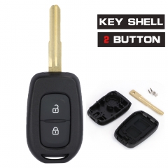 2 Button Remote Key Shell Case Fob for Renault Duster Trafic Clio4 Master3 Logan Dokker