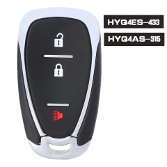 HYQ4ES/HYQ4AS Smart Remote Key Keyless 3 Button Fob 315MHz/433MHz ID46 Chip for Chevrolet Bquiox Blazer Traverse 2021-2023