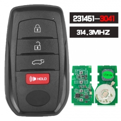 231451-3041 Smart Remote Key Fob 314.3MHz 4 Button for Toyota Tacoma Tundra 2022 2023 2024 
