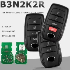 B3N2K2R , PN 8990H-60540 / 8990H-30220 Smart Car Key 433MHz 8A Chip P4 BA for Toyota Land Cruiser 2022 2023 2024 B3N2K2R , PN 8990H-60540 / 8990H-30220 Smart Car Key 433MHz 8A Chip P4 BA for Toyota Land Cruiser 2022 2023 2024