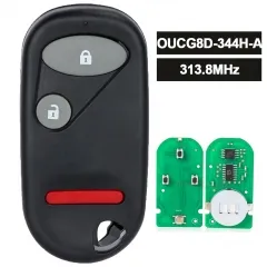 FCC: OUCG8D-344H-A Remote Key 313.8MHz 2+1 Button for Honda CR-V Element Civic Fob