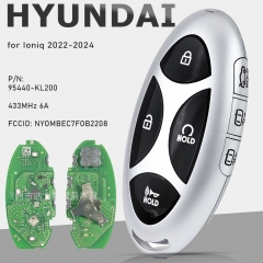 95440-KL200, NYOMBEC7FOB2208 433M 6A 6+1B Smart Remote Key Fob for Hyundaiy Ioniq 2022-2024 95440-KL200, NYOMBEC7FOB2208 433M 6A 6+1B Smart Remote Key Fob for Hyundaiy Ioniq 2022-2024