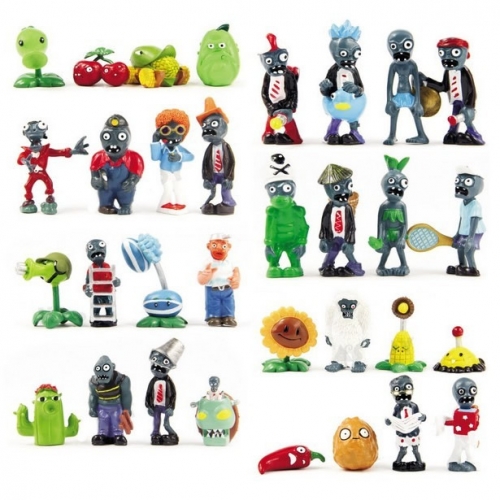32Pcs Set Plants vs Zombies Toys Series Game Role Figures Display Toy PVC Decorations