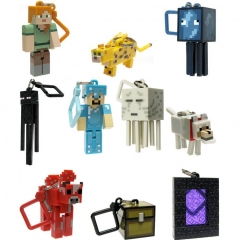 10Pcs My World Action Figures PVC Mini Toys with Key Chains 002