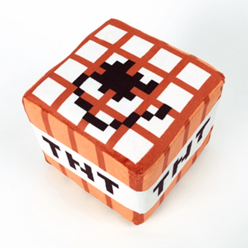 My World TNT Block Plush Toy Cube Cushion 20cm/8Inch