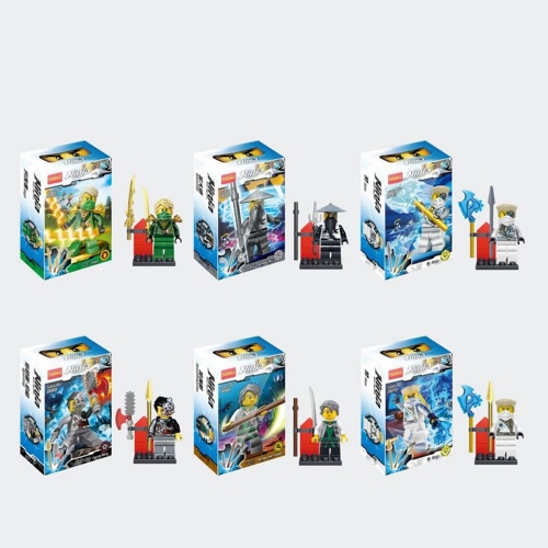 Ninjago Compatible Minifigures Block Mini Figure Toys 6Pcs Set 0065-0070